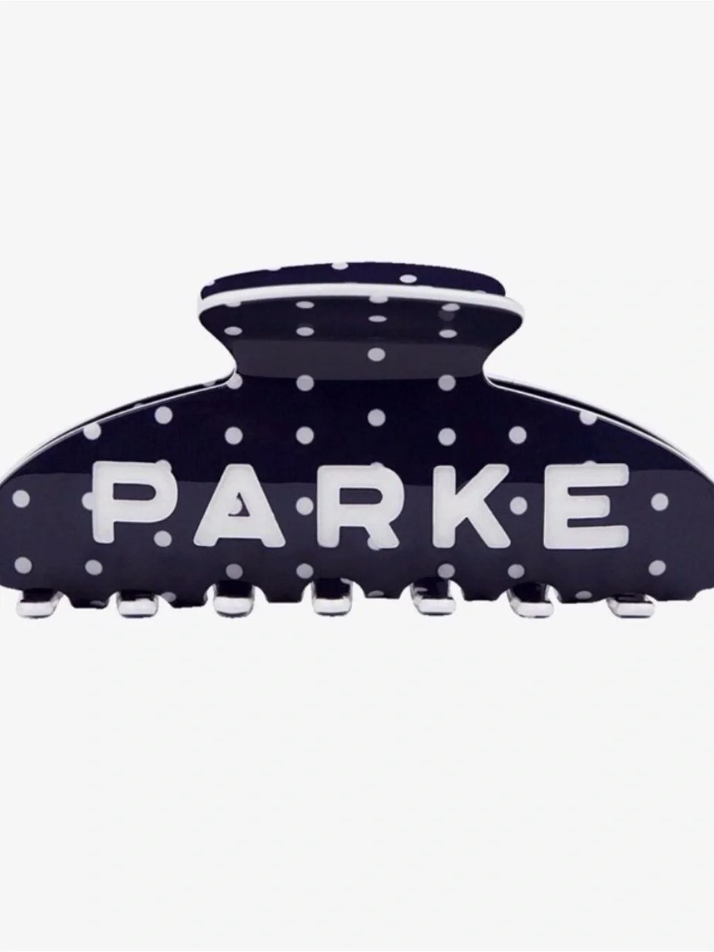 Parke Navy Polka Dot Kids Hair Claw Clip